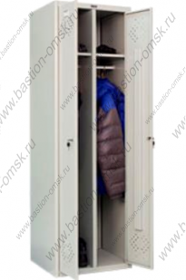 шкаф для раздевалок практик ls-21 (2-х секционный) вес 29 кг (вхшхг) 1830x575x500 мм