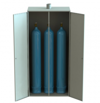 шкаф для трёх баллонов с кислородом шгм-03\1 (в*ш*г) 1760х900х350 мм 