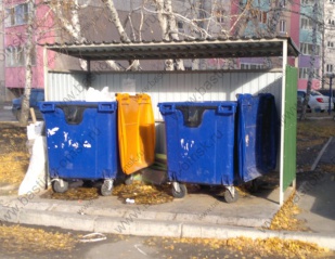 площадка для мусорных баков № 03 с металлическим полом