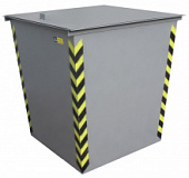 контейнер 0.75 м3 для сбора отходов загрязнённых нефтепродуктами с крышкой без колёс