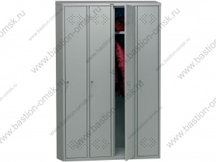 шкаф для раздевалок практик ls-41 (4-х секционный) вес 55 кг (вхшхг) 1830x1130x500 мм